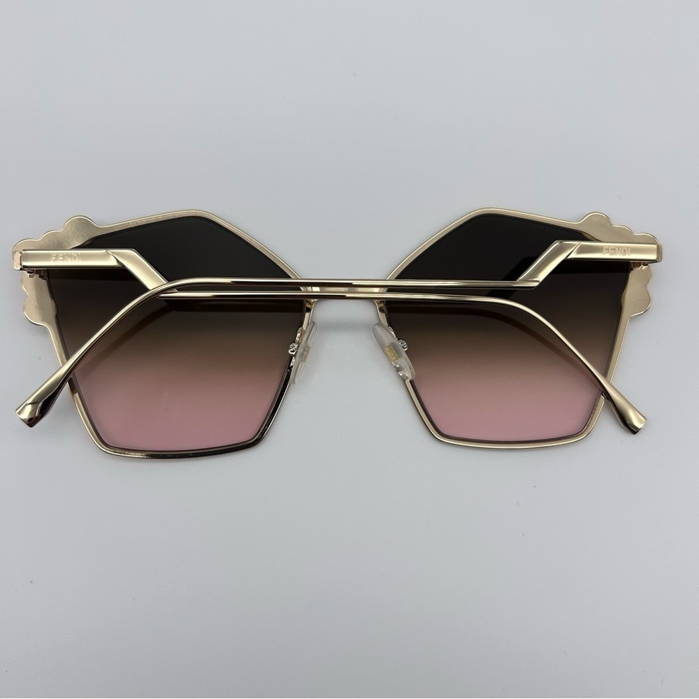Fendi CAT EYE FF 0261/S gold/brown pink shaded (000/53) Sunglasses New box cloth - Picture 6 of 14